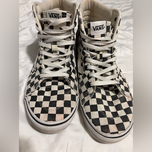 Vans Black and White Checkered High-Tops women’s 11 - Picture 1 of 10
